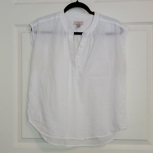 LOFT Outlet Sleeveless White Shirt